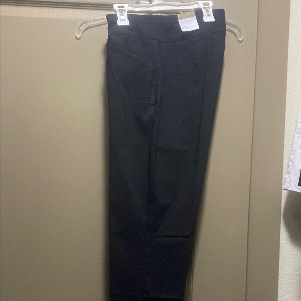 Chico's Black Dress Pants Full-Length Straight Leg